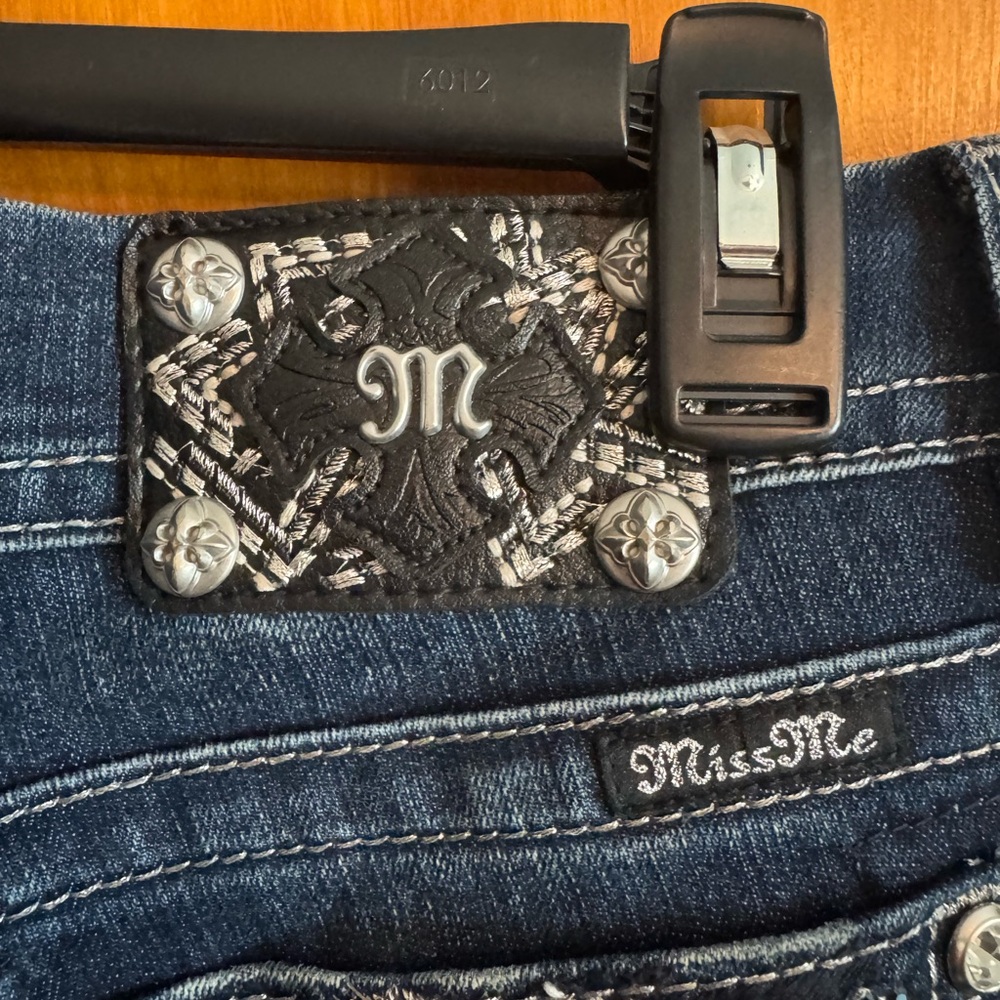 Miss Me Dark Blue Embellished Jeans 33